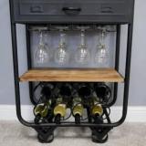 Anishwar Solid Wood Bar Trolley