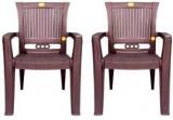 Anmol Moulded Crown Platinum Chair For Home And Office Pack Of 2 Size Large Plastic Outdoor Chair