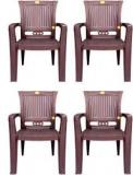 Anmol Moulded Crown Platinum Chair For Home And Office Pack Of 4 Size Large Plastic Outdoor Chair