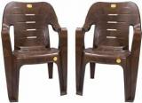 Anmol MOULDED FURNITURE Plastic Outdoor Chair SET OF 2 Plastic Outdoor Chair