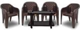 Anmol Moulded Star 3D Set Of 4 Chairs And 1 Table Resturant Cafetaria Plastic 4 Seater Dining Set