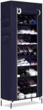 Anva Wardrobe Organizer, Storage Rack For Kids And Women, Clothes Cabinet, Shoe Rack, Bedroom Organiser With 9 Layer_Navyblue Metal Shoe Stand