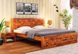 Apana Timber COMFY Solid Sheesham Wood Queen Size Bed With Designer Headboard For Bedroom || Solid Wood Queen Bed