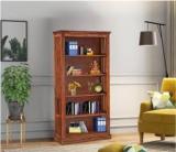 Apana Timber COMFY Solid Sheesham Wood Semi Opened Book Shelf For Study Room/ Library || Solid Wood Semi Open Book Shelf