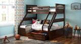 Aprodz Haven Queen/Twin Size Sheesham Wood Bed With 2 Drawer Storage For Bedroom Solid Wood Bunk Bed