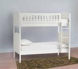 Aprodz Solid Wood Grimes Bunk Bed For Bedroom | White Finish Solid Wood Bunk Bed