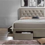 Aprodz Solid Wood King Drawer Bed