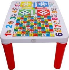 Arisers Ludo and snake ladder game plastic Table for Playing Ludo Eating and Study Plastic Activity Table