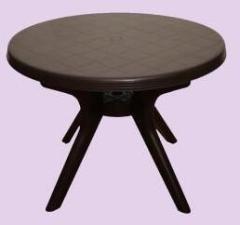 Arlavya Magna Model Sturdy Round Table for Home Garden Cafeteria Plastic 4 Seater Dining Table