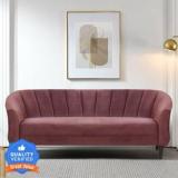 Arra Henry Fabric Quilted Back Three Seater Sofa Fabric 3 Seater Sofa