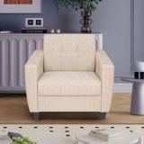 Arra New Remo One Seater Sofa in Light Beige Color Fabric 1 Seater Sofa