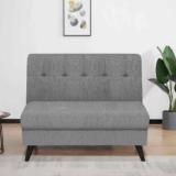 Arra Parker Fabric 2 Seater Sofa in Grey Colour Fabric 2 Seater Sofa