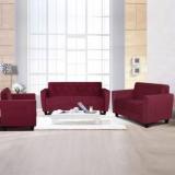 Arra Remo 6 Seater Sofa Maroon Fabric 3 + 2 + 1 Sofa Set