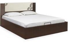 @Home Angel King Size Bed With Storage In Brown Colour