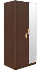 @home Aveeno 2 Door Big Wardrobe With Mirror With Walnut Finish