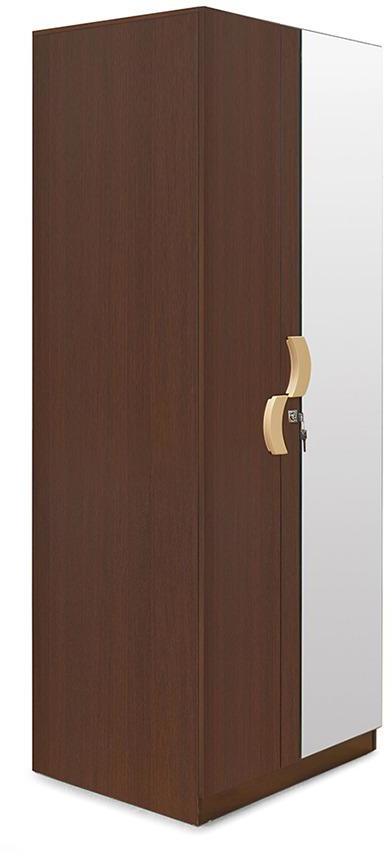 @home Aveeno 2 Door Medium Wardrobe With Mirror with Walnut Finish