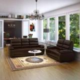 @home By Nilkamal Beauty Fabric 3 + 2 Brown Sofa Set