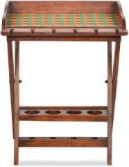 @home By Nilkamal Tryst Solid Wood Bar Trolley