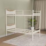 @home By Nilkamal Urbenia Bunk Bed Without Storage For Kid's Room, Dormitory With Powder Coated Metal Single Bed