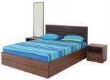 @Home Champion Queen Bedroom Set In Walnut Brown