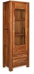 @home Delmonte Curio Book Case Left Door In Walnut Finish