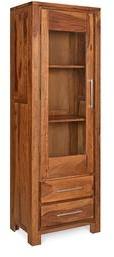 @home Delmonte Curio Book Case Right Door In Walnut Finish