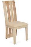 @home Delmonte Dining Chair With Cushion In White & Natural Colour