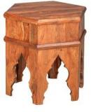 @home Dynasty Octongal Side Table With Walnut Finish