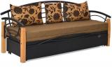 @home Elmo Metal Sofa Bed In Black & Brown Colour