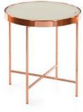 @home Floris Coffee Table In White With Copper Colour