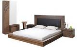 @home Harvest Queen Size Bedroom Set In Brown Colour