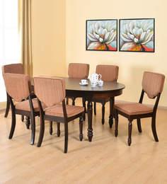 @Home Isabella Six Seater Dining Set In Tobacco Finish