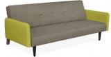 @home Jane Three Seater Sofa Cum Bed In Olive Colour