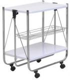 @Home Keev Folding Serving Cart In White Colour