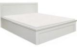 @Home Knight King Bed With Half Lift Storage In Pearl White Finish