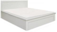 @Home Knight King Bed with Half Lift Storage in Pearl White Finish