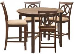 @home Lauren Four Seater Dining Set in Brown Colour