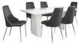 @Home Lessie 6 Seater Dining Set In Glossy White