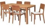 @Home Lombard Six Seater Dining Set In Beech Colour