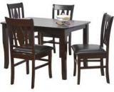 @home Malmo Four Seater Dining Set In Brown Oak Colour