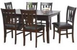 @home Malmo Six Seater Dining Set In Brown Oak Colour