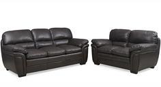 @home May Three Seater + Two Seater Sofa Set in Brown Colour