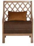 @home Miraya Single Seater Sofa In Brown Colour