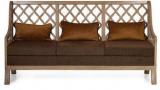 @home Miraya Three Seater Sofa In Brown Colour