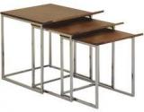 @Home Molova Set Of Three Nesting Tables In Walnut Finish