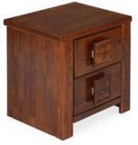 @home Monalisa Bed Side Table In Walnut & Caramel Colour