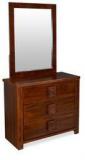 @home Monalisa Dressing Table With Mirror In Walnut & Caramel Colour