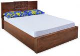 @home Monalisa King Size Bed In Walnut & Caramel Colour