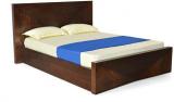 @home Nixon King Bed With Hydraulic Storage In Walnut Finish