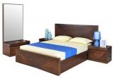 @home Nixon King Size Bedroom Set In Brown Colour